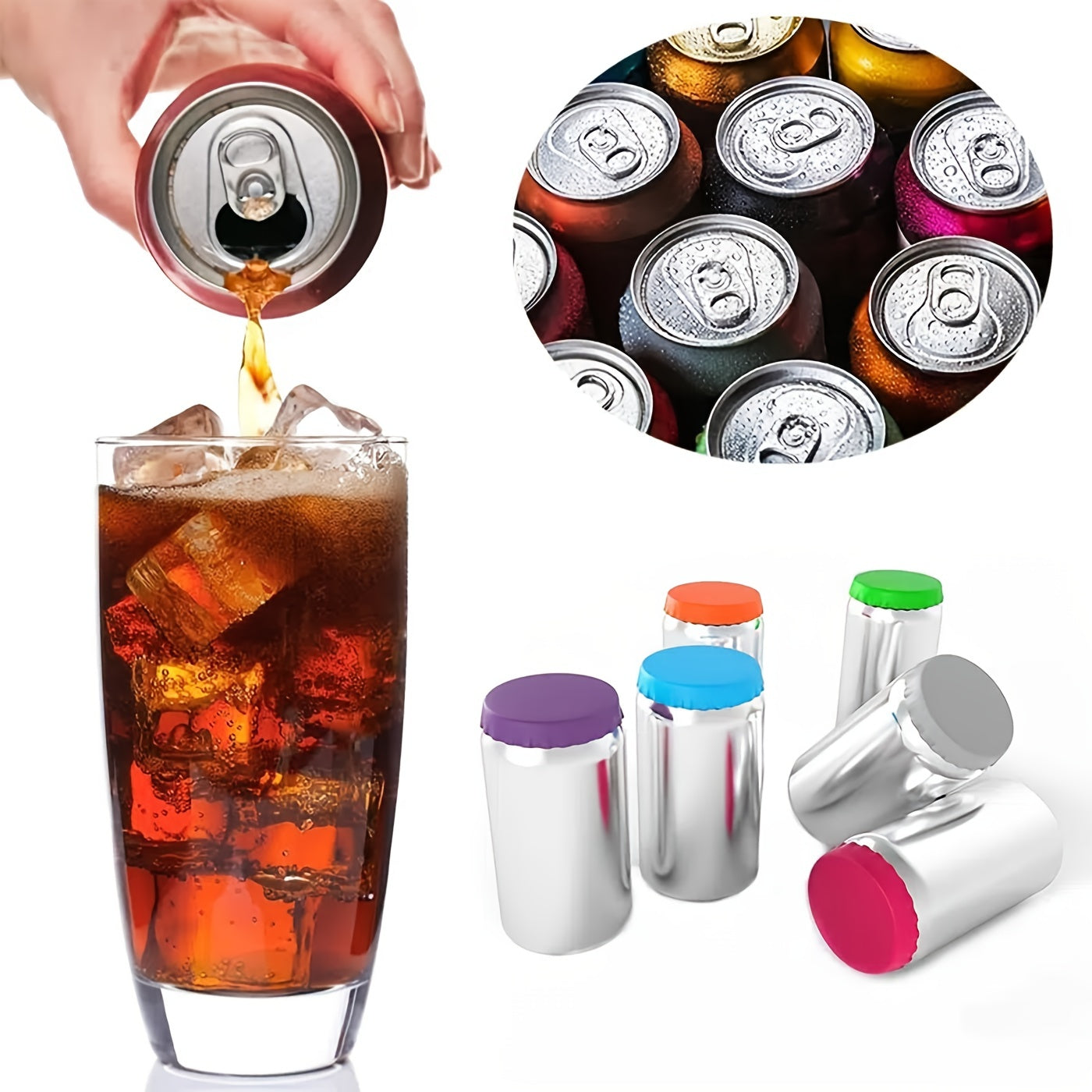 Colorful Silicone Can Lid Set 🌈